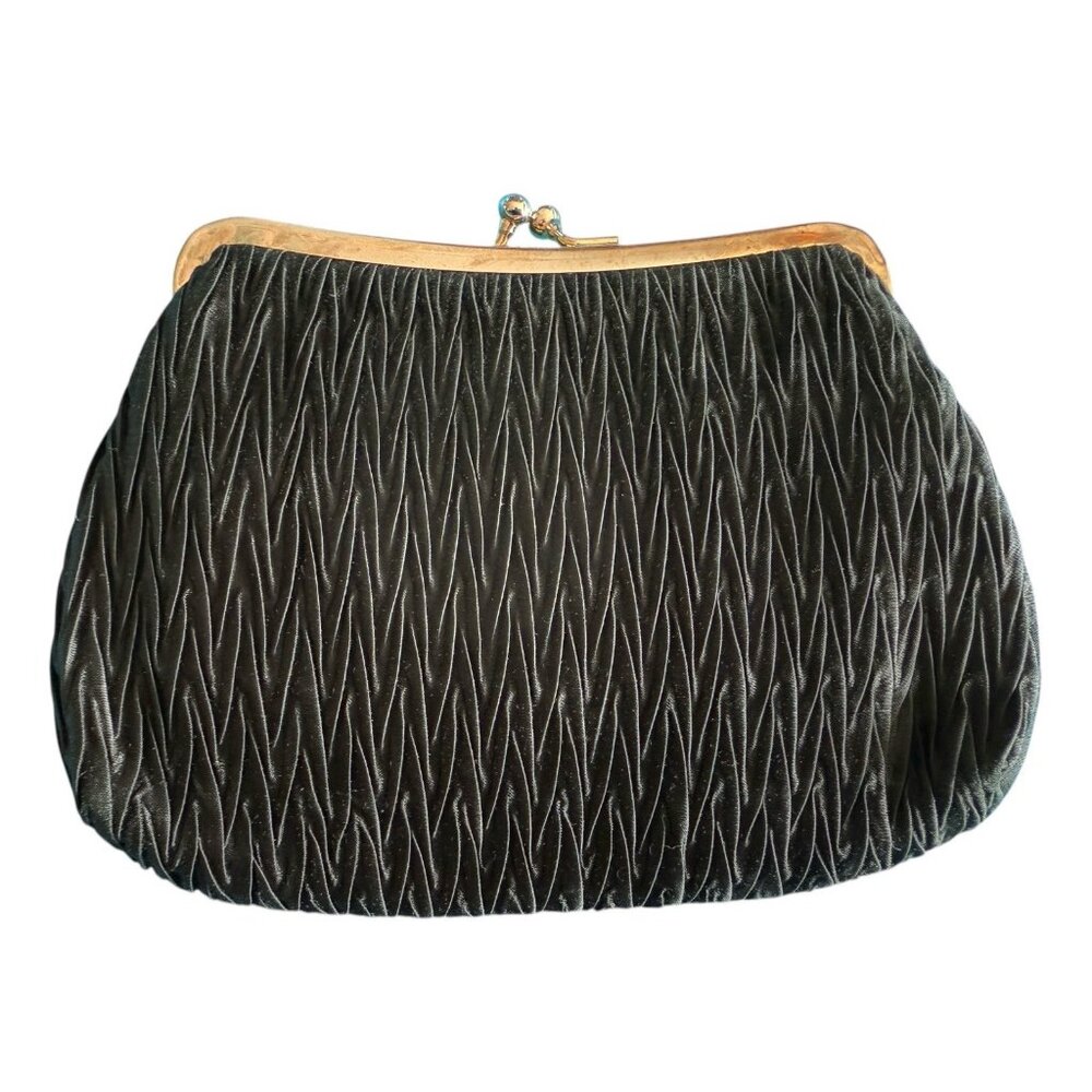 Pacific Express Black Evening Prom Cruise Party Formal Kiss Lock Clutch Purse
